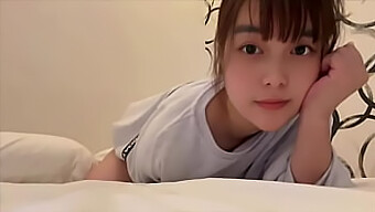 Tiny Japanese Momoka'S Solo Show And Masturbation Session In Pajamas