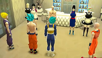 L'Épisode 63 De Dragon Ball Met En Vedette Une Femme De Chambre Nommée Goku, Gohan, Vegeta Et Clirin Qui Prend Les Choses En Main Et Punit Les Femmes Infidèles